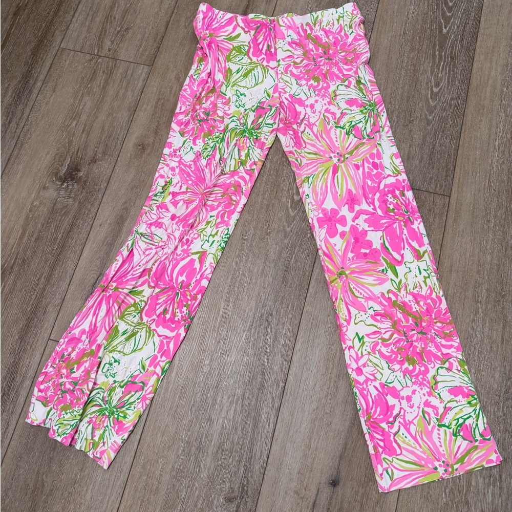 Lilly Pulitzer Pink and Green Floral pants